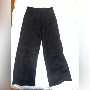 Zara Black Textured Trousers